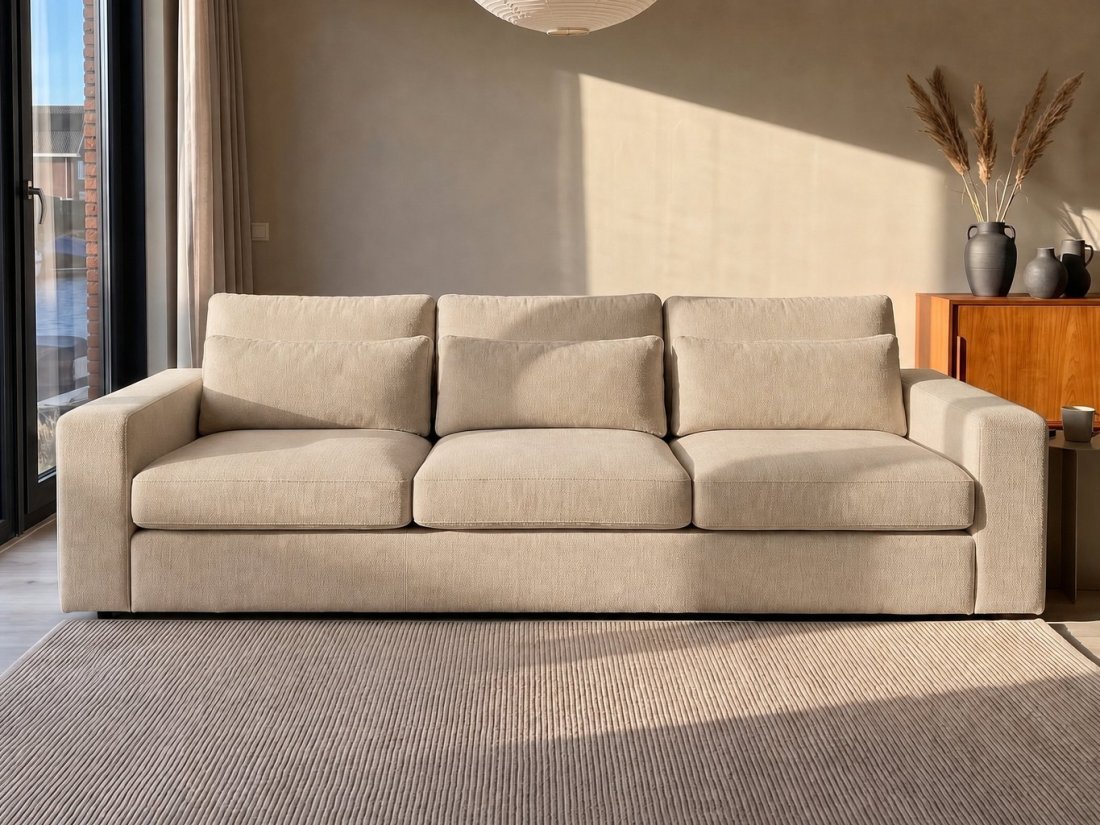 Bank XL Terheijden in beige – kleurimpressie – A-meubel