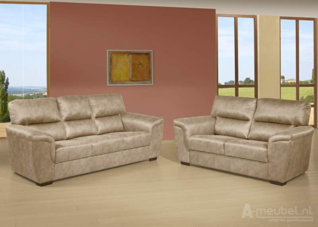 Oostrum Bankstel Beige – foto 3 – A-meubel
