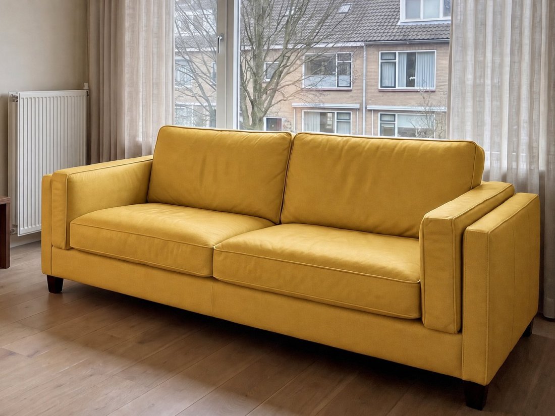 Bankstel Purmerend in geel – kleurimpressie – A-meubel