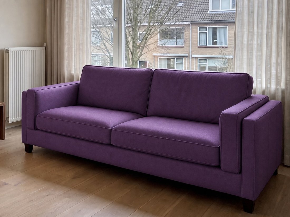 Bankstel Purmerend in paars – kleurimpressie – A-meubel