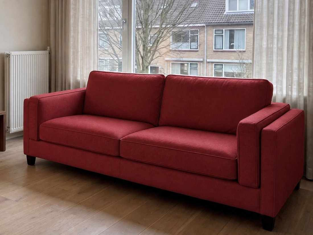 Bankstel Purmerend in rood – kleurimpressie – A-meubel
