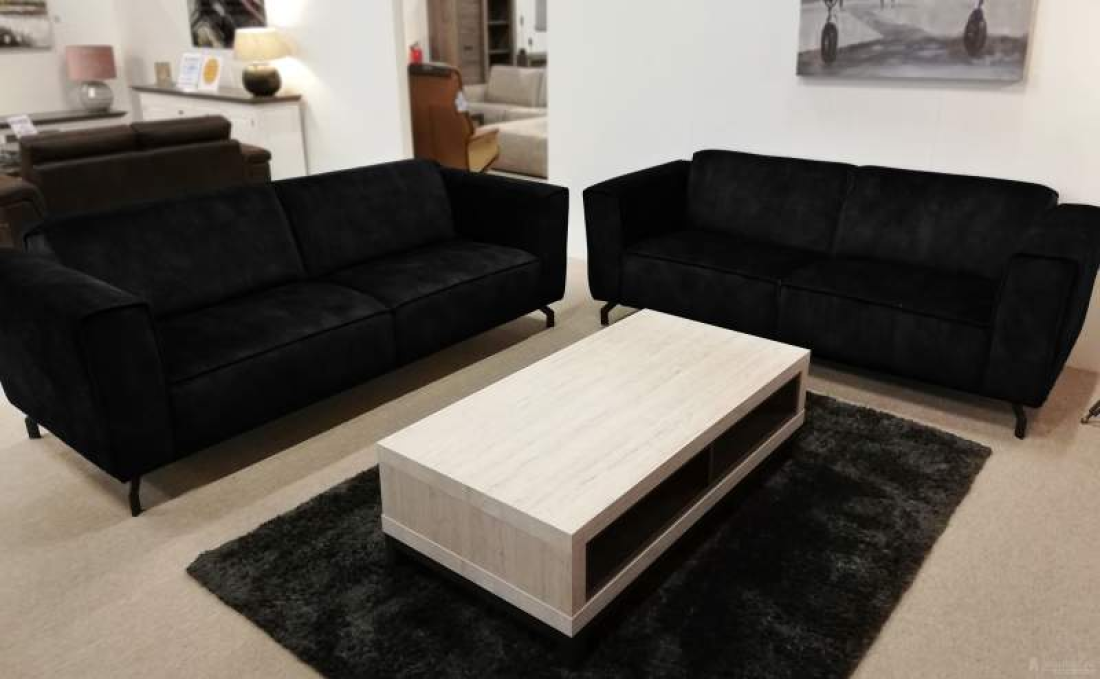 Bankstel Wolvega Zwart – A-meubel