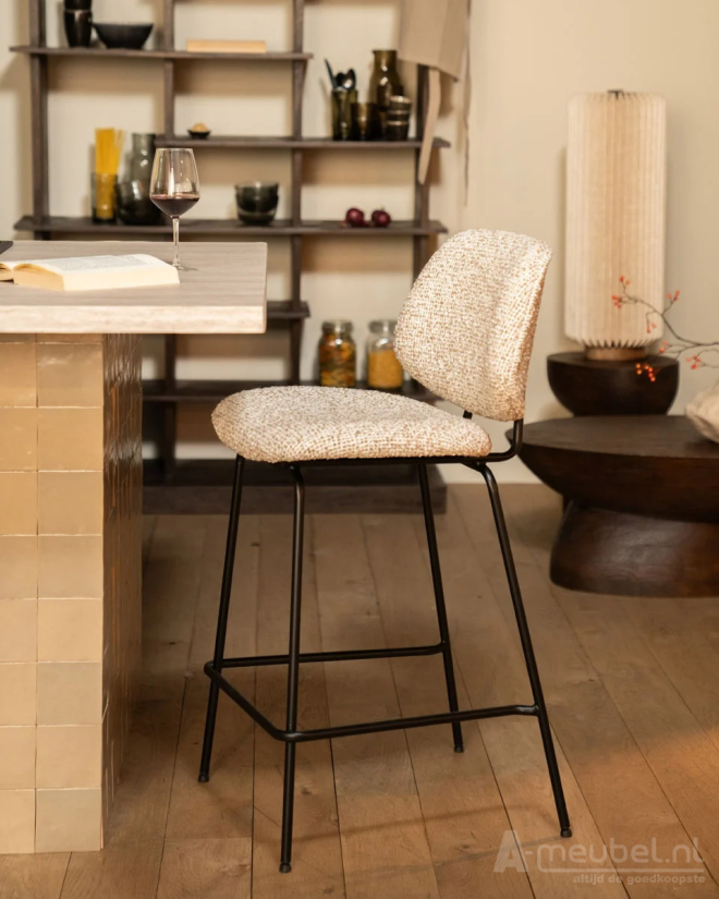 Barstoel Jon - Beige Maywood - 95993 45cm – foto 9 – A-meubel