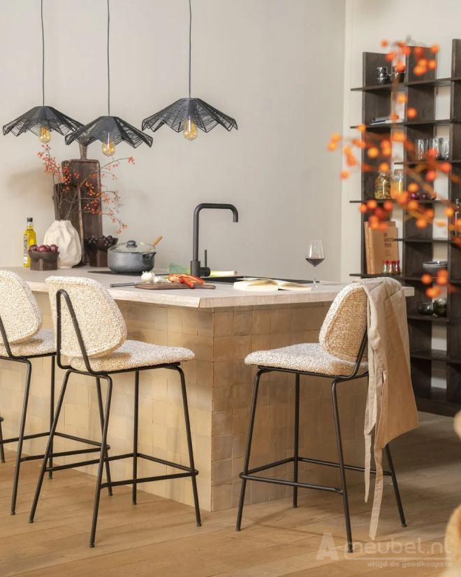 Barstoel Jon - Taupe Maywood - 95994 45cm – foto 8 – A-meubel
