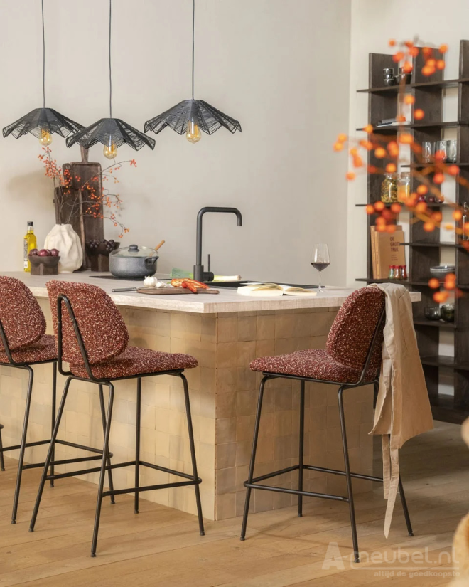 Barstoel Jon - Taupe Maywood - 95994 45cm – foto 9 – A-meubel