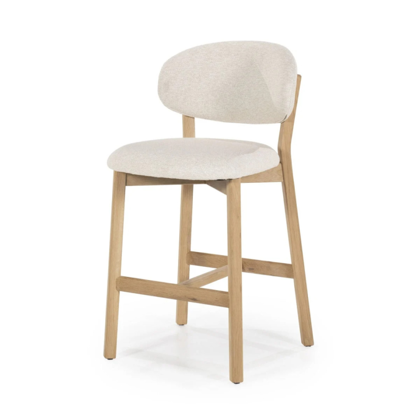 Barstoel Mikky Naturel - Beige Moon - 96256 – beige barkruk/stoel – A-meubel