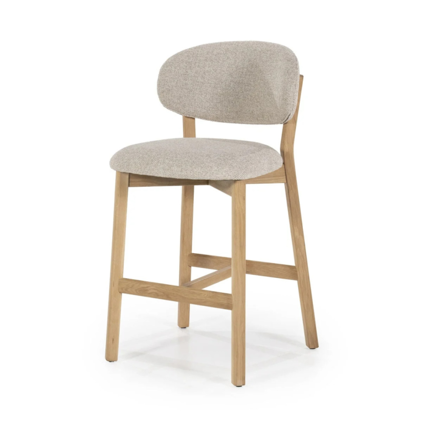 Barstoel Mikky Naturel - Taupe Moon - 96257 – taupe barkruk/stoel – A-meubel