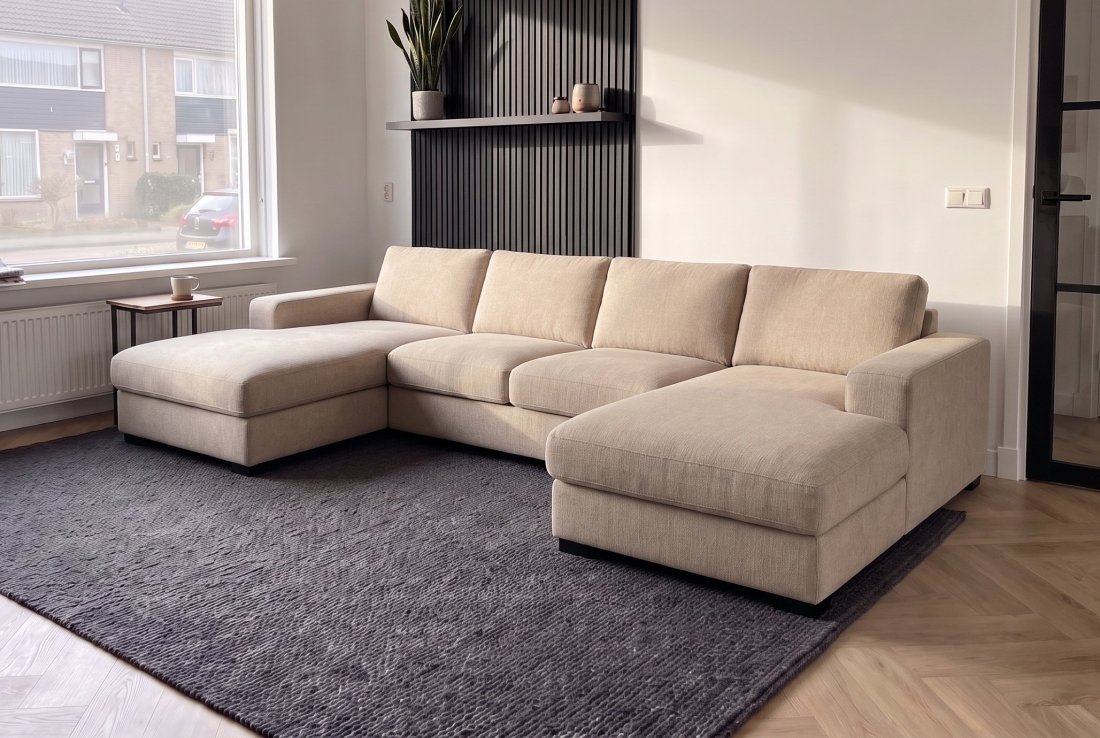 U-bank Berlicum Longchair + 2.5 + Longchair + 2.5 Zits + Longchair in beige – foto 2 – A-meubel