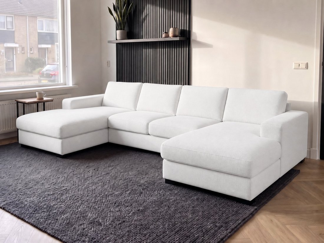 Berlicum Longchair + 2.5 + Longchair in wit – A-meubel