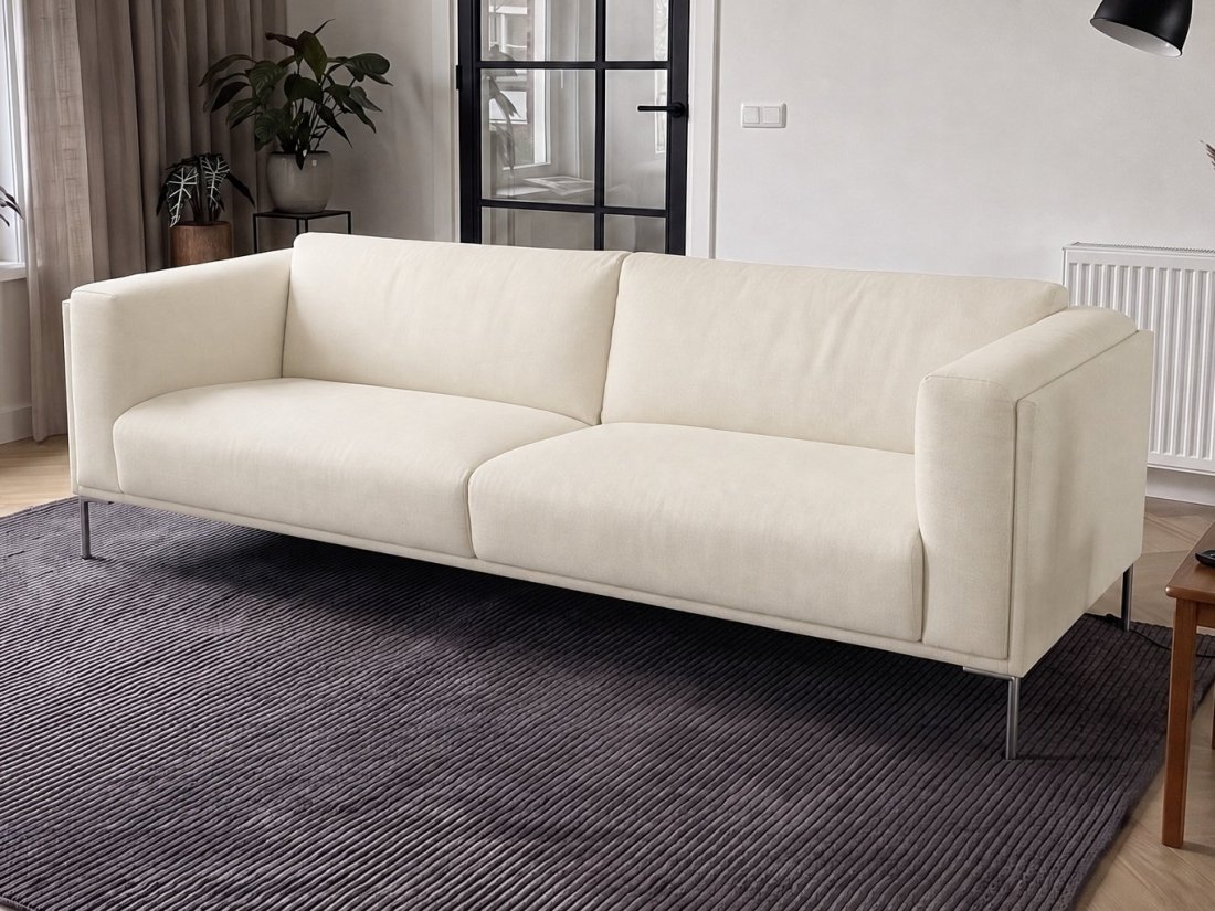 Bern 2.5 Zits Bank in creme – kleurimpressie – A-meubel
