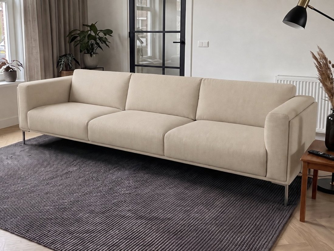 Bern 3 Zits Bank in beige – A-meubel