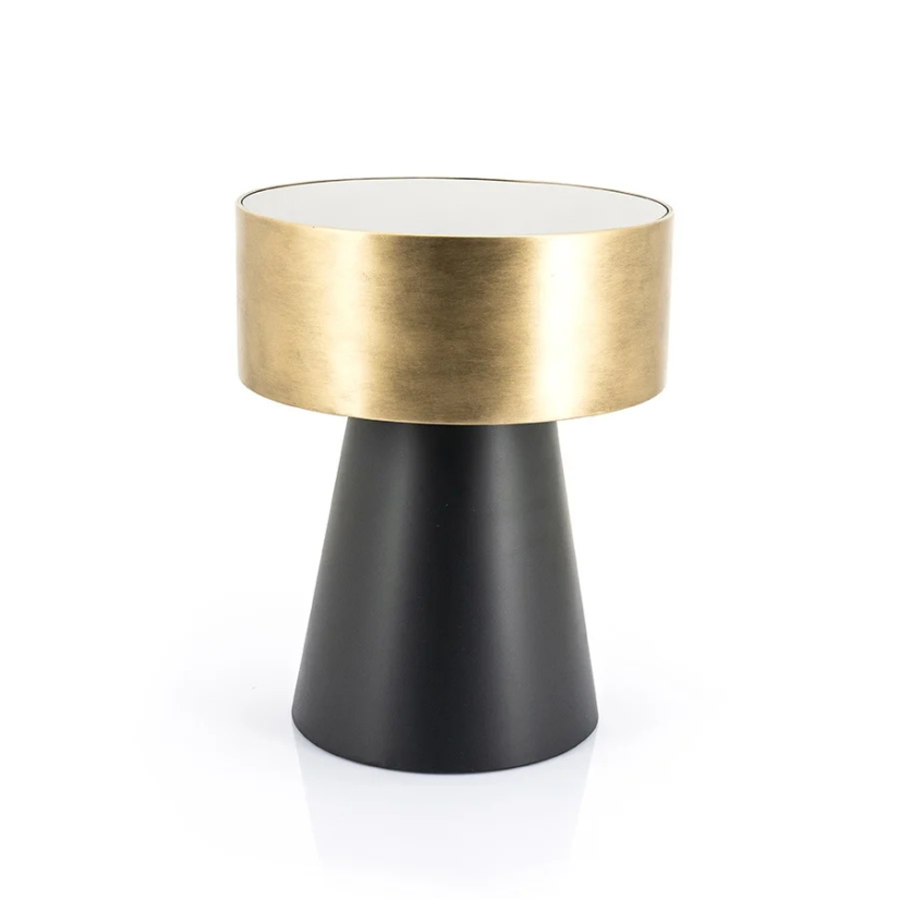 Bijzettafel Bunga 40cm - Goud/Zwart - 210038 – A-meubel