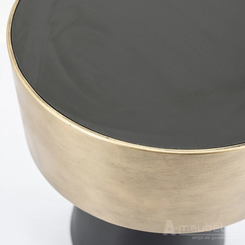 Bijzettafel Bunga 40cm - Goud/Zwart - 210038 – foto 2 – A-meubel