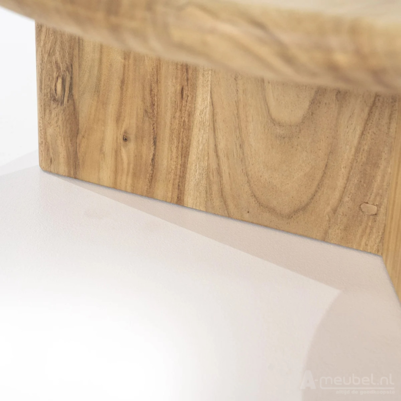 Bijzettafel Leoti Groot - Naturel - 240111 80cm – foto 3 – A-meubel