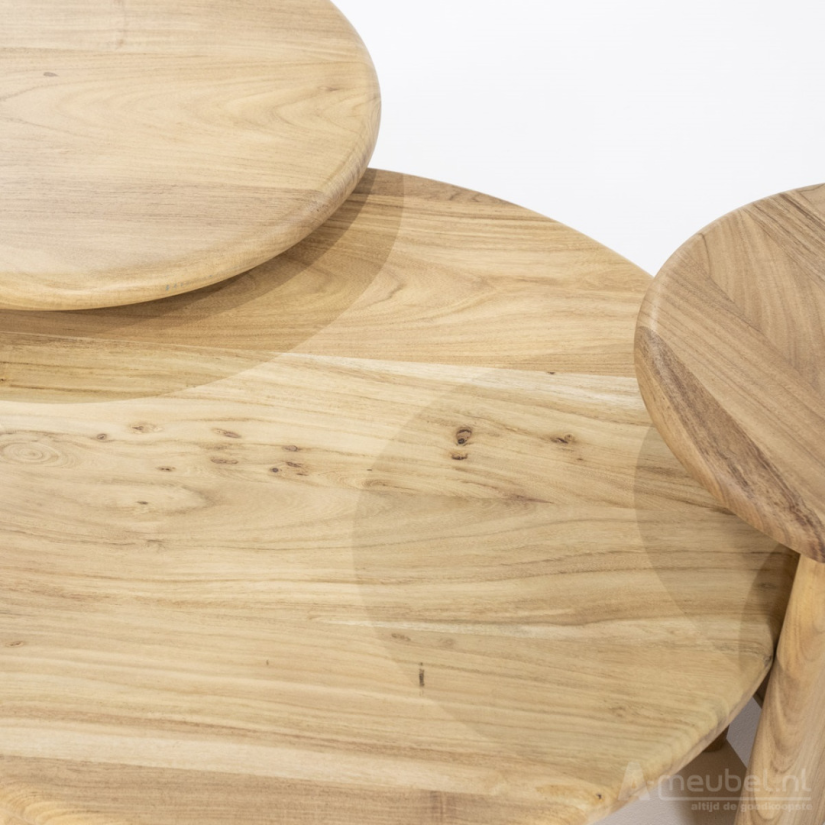 Bijzettafel Leoti Klein - Naturel - 240107 45cm – foto 5 – A-meubel