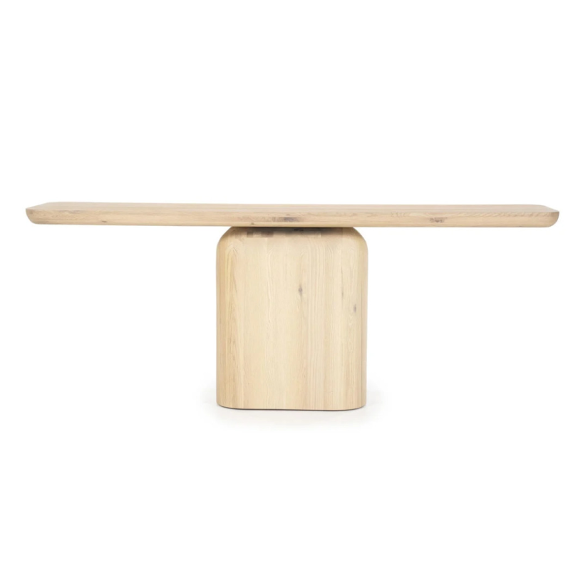 Bijzettafel Leon - 200cm - Naturel - 96206 – A-meubel