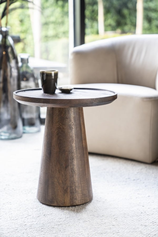 Bijzettafel Ron 46x49 - Bruin - 95650 46cm – A-meubel