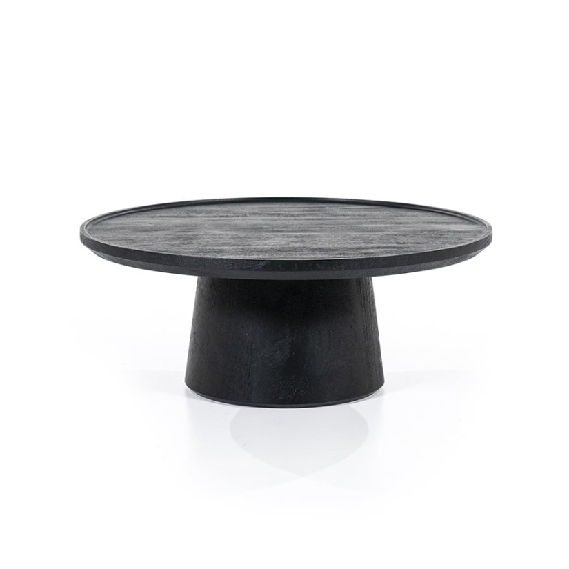 Salontafel Ron 80x32 - Zwart - 95655 80cm – A-meubel