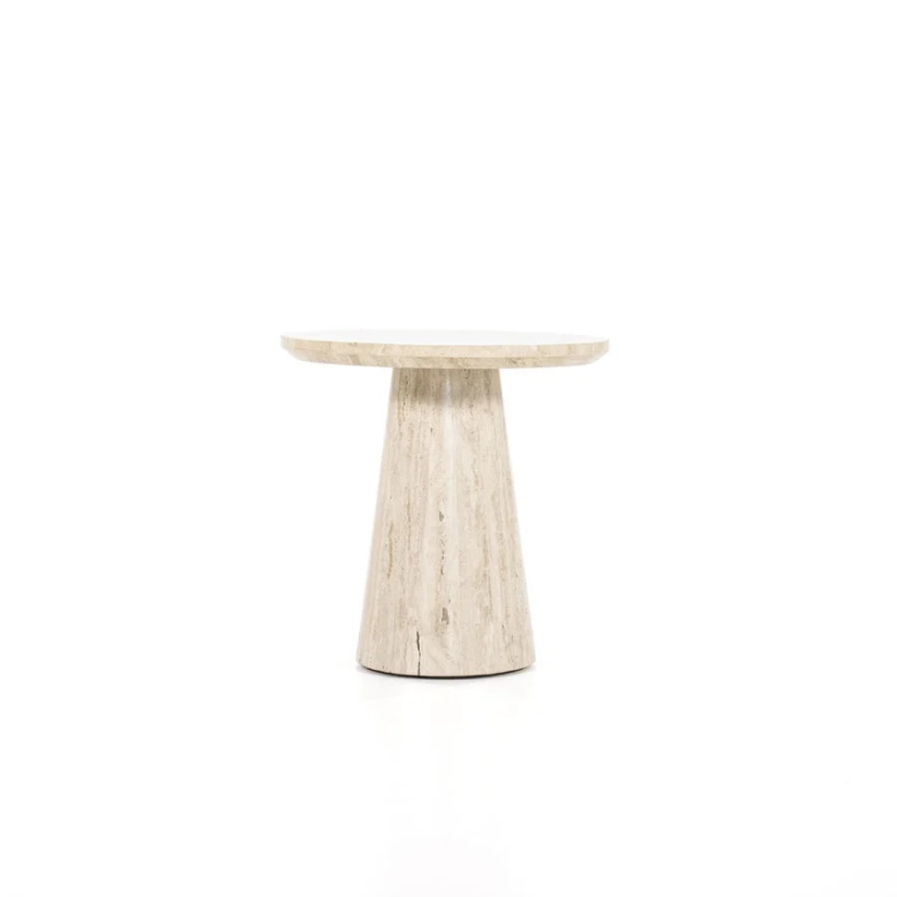 Bijzettafel Aime - 45cm - Beige - 95738 – A-meubel
