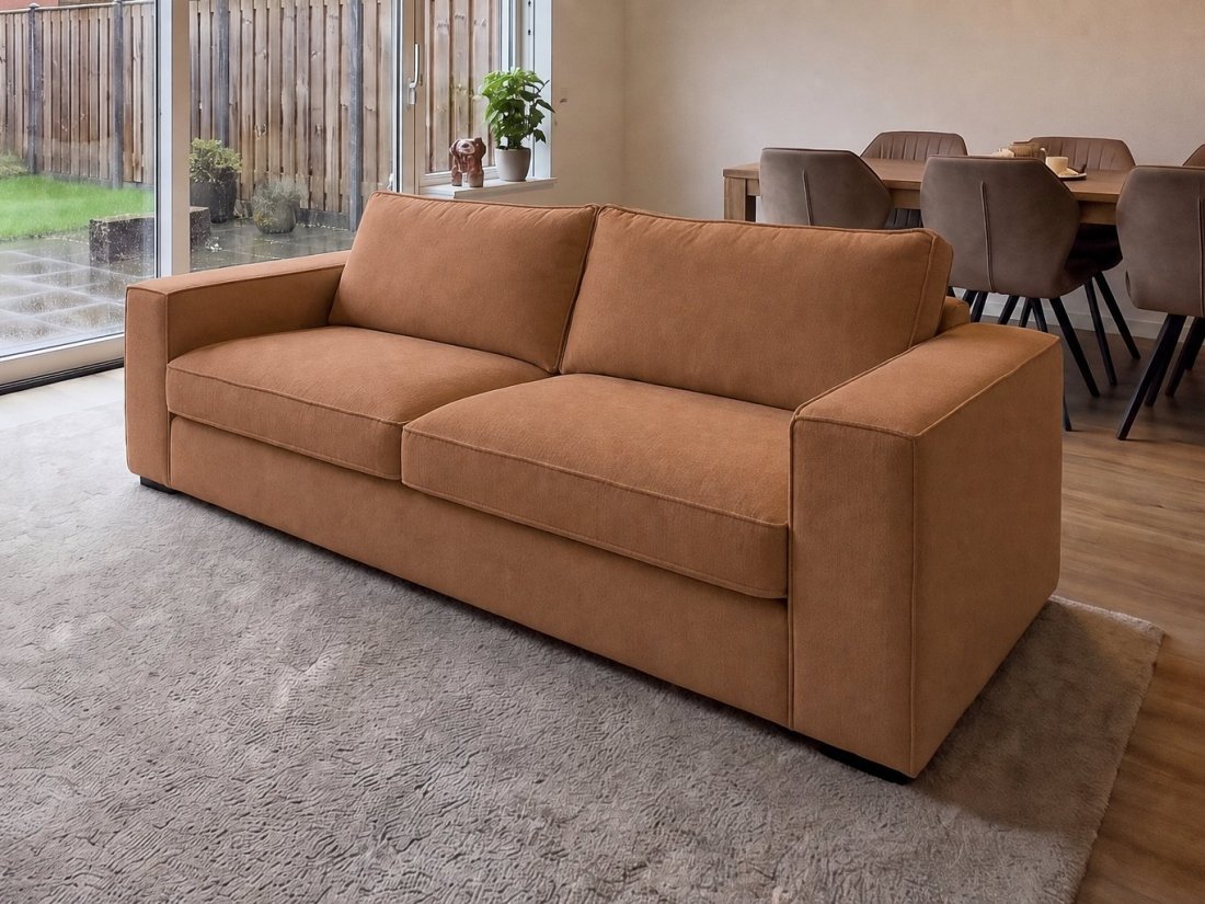 Blaricum 2.5 Zits in cognac – kleurimpressie – A-meubel