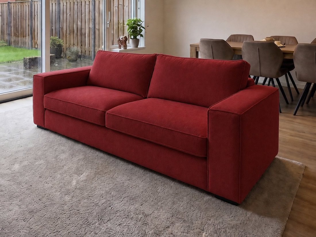 Blaricum 2.5 Zits in rood – kleurimpressie – A-meubel