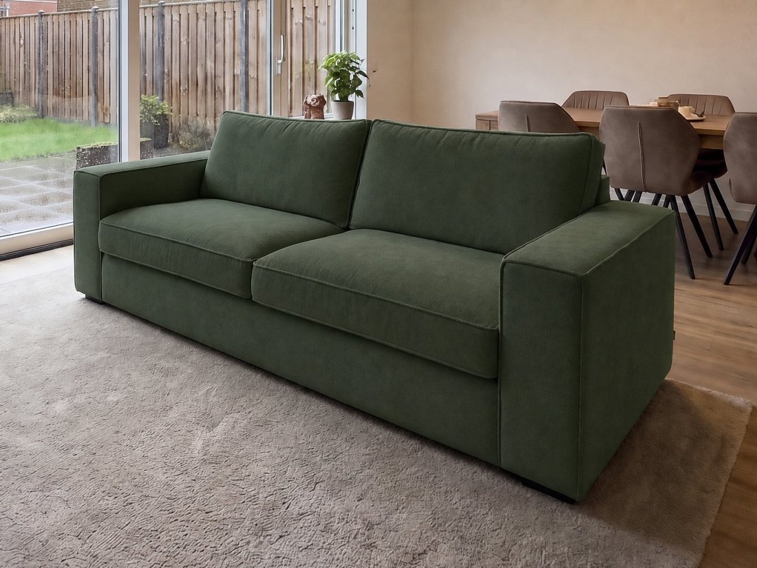 Blaricum 2 Zits in groen – kleurimpressie – A-meubel