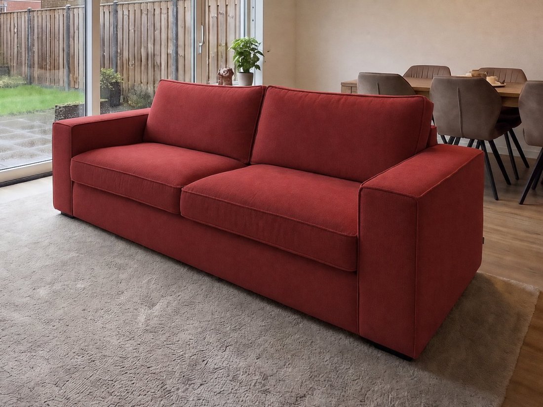 Blaricum 2 Zits in rood – kleurimpressie – A-meubel