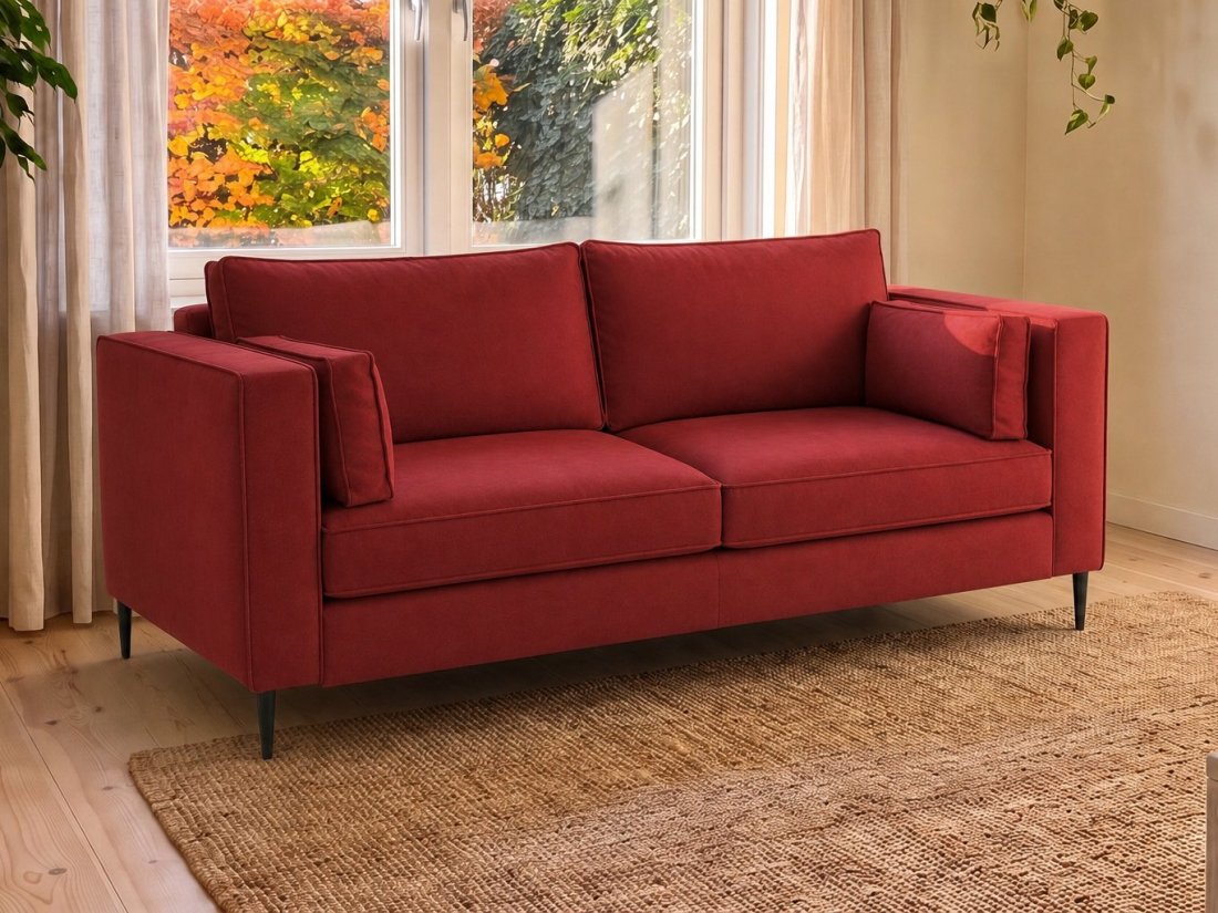 Borne 2 Zits in rood – kleurimpressie – A-meubel