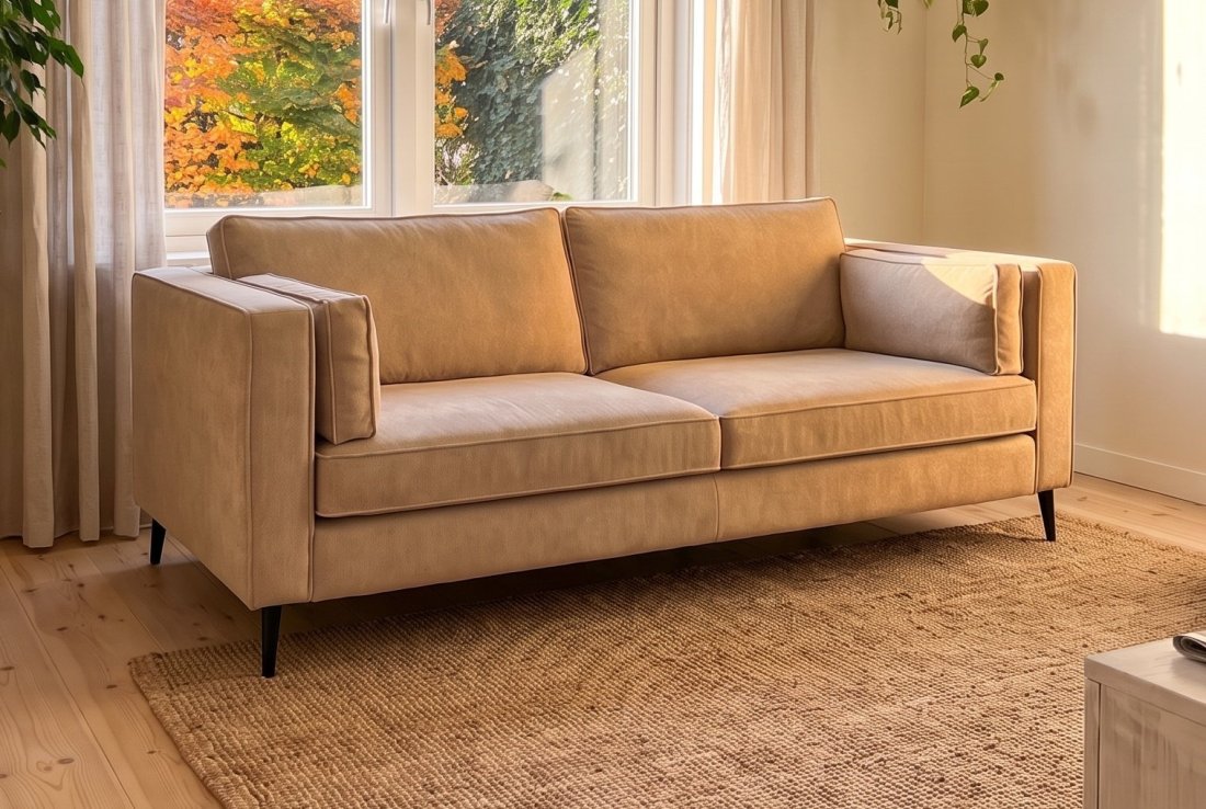 Rechte bank Borne Bankstel in beige – A-meubel