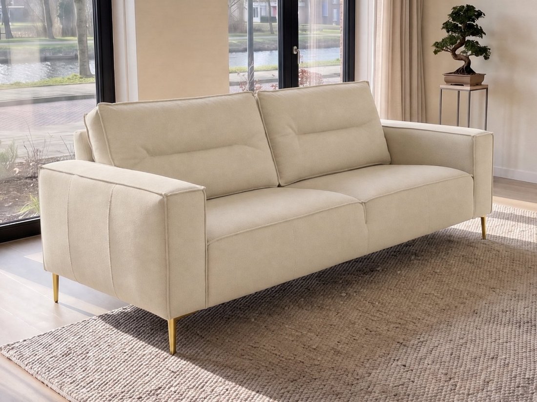 Capelle 2.5-Zits in beige – kleurimpressie – A-meubel