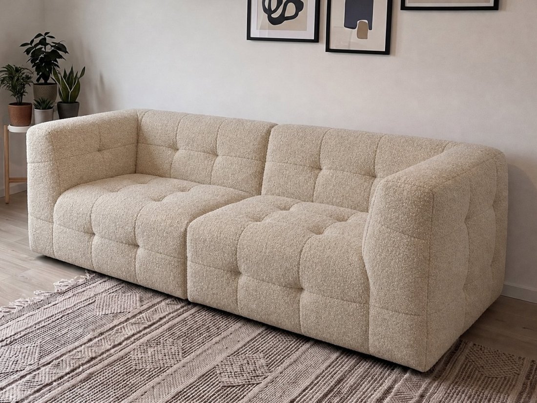 Castricum 2 Zits Bank in beige – kleurimpressie – A-meubel