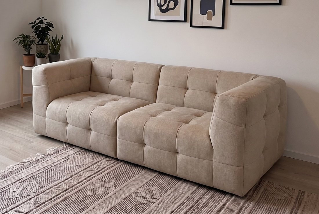 2 zits bank Castricum 2 Zits Bank in beige – A-meubel