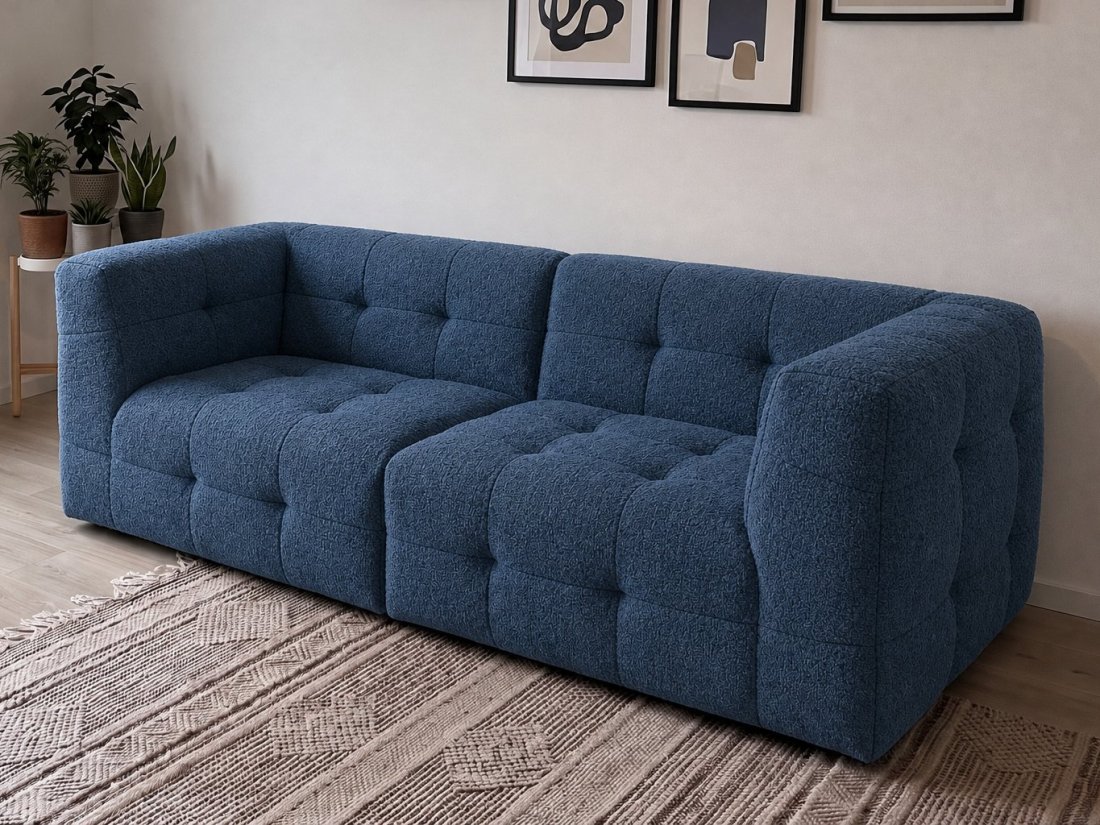 Castricum 2 Zits Bank in blauw – kleurimpressie – A-meubel