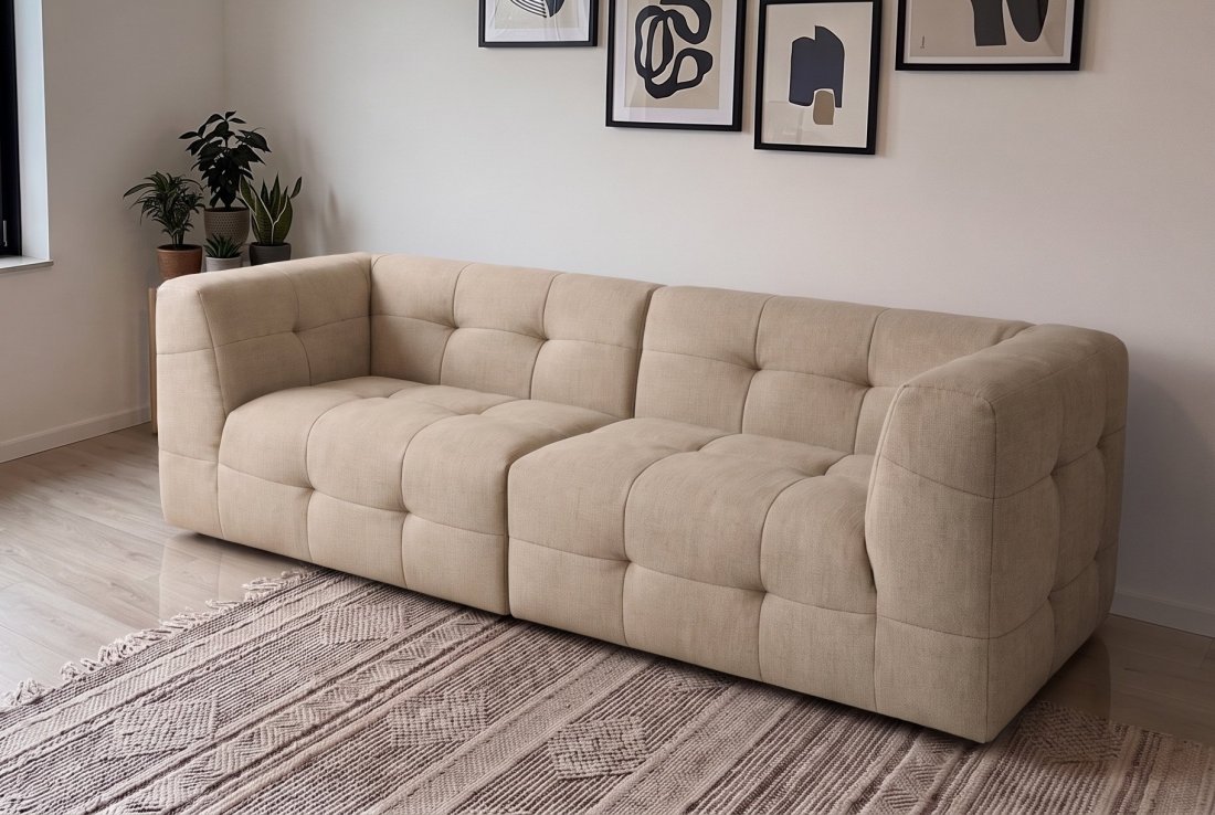 3 zits bank Castricum 3 Zits Bank in beige – A-meubel