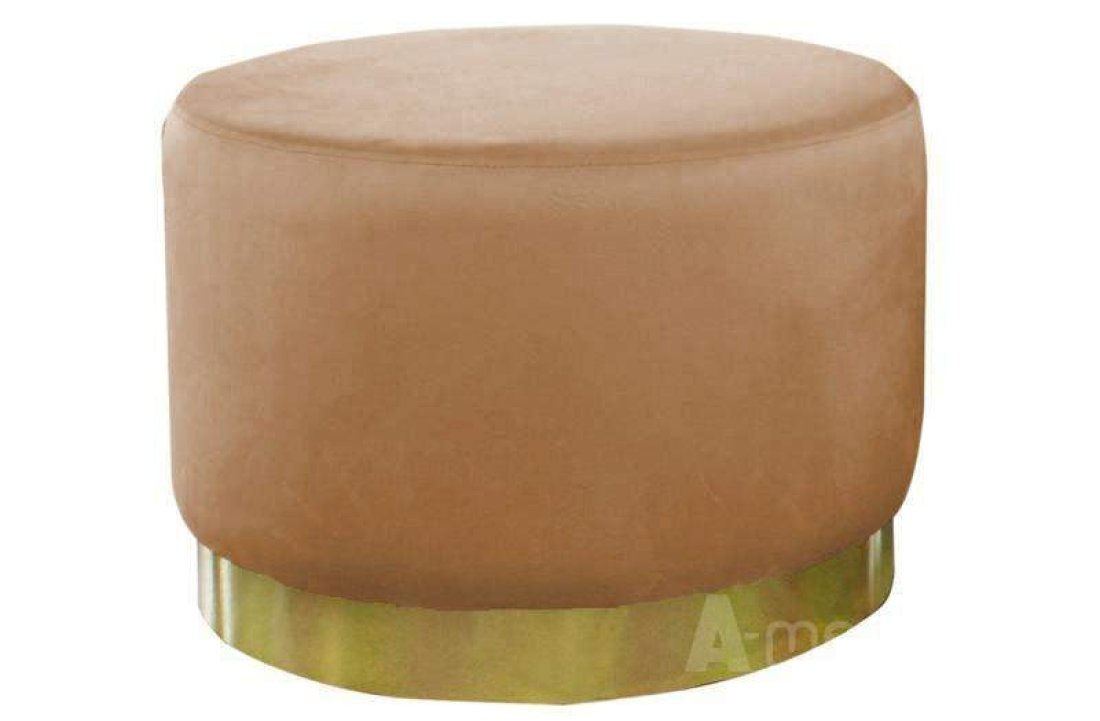 Poef Lexmond 80x47cm met spiegelrand Cognac – A-meubel