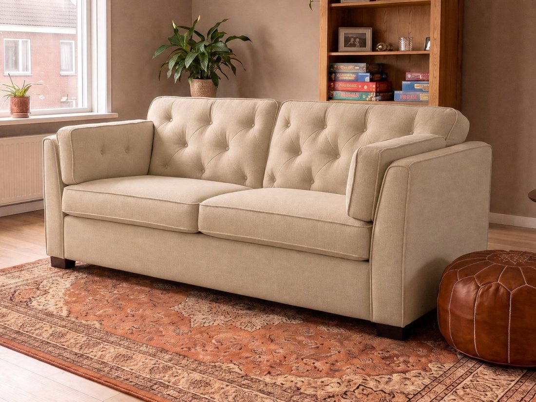 Dordrecht 3 Zits in beige – kleurimpressie – A-meubel