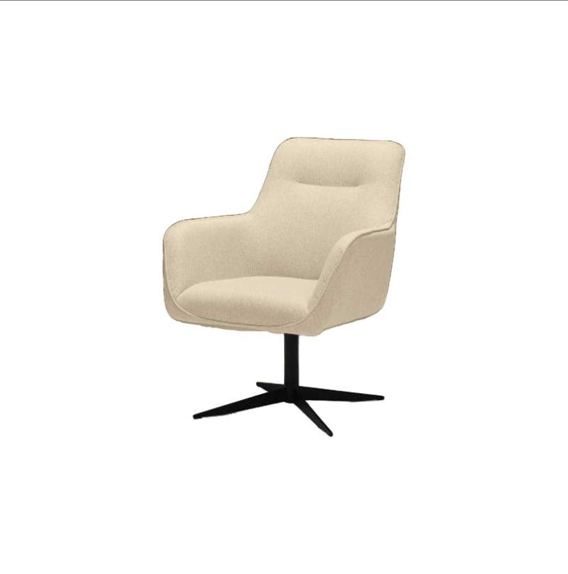 Draaifauteuil Rex – wit fauteuil – A-meubel