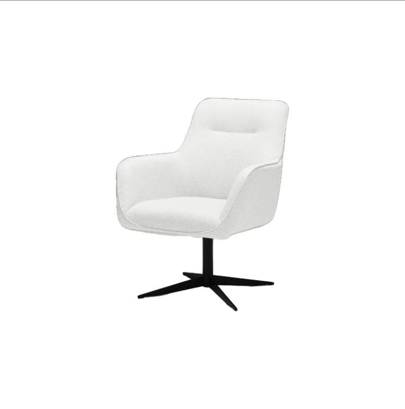 Draaifauteuil Rex – wit fauteuil – A-meubel