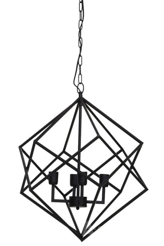 Drizella Hanglamp - mat zwart 61cm – A-meubel