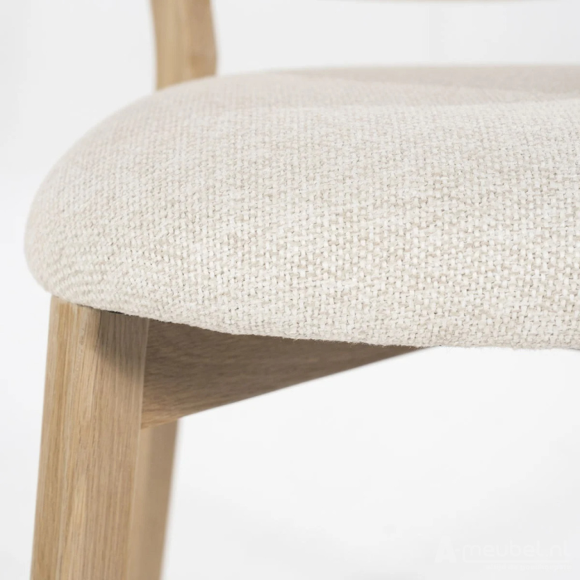 Eetkamerstoel Mikky Naturel hout - Beige Moon - 96174 51cm – foto 9 – A-meubel