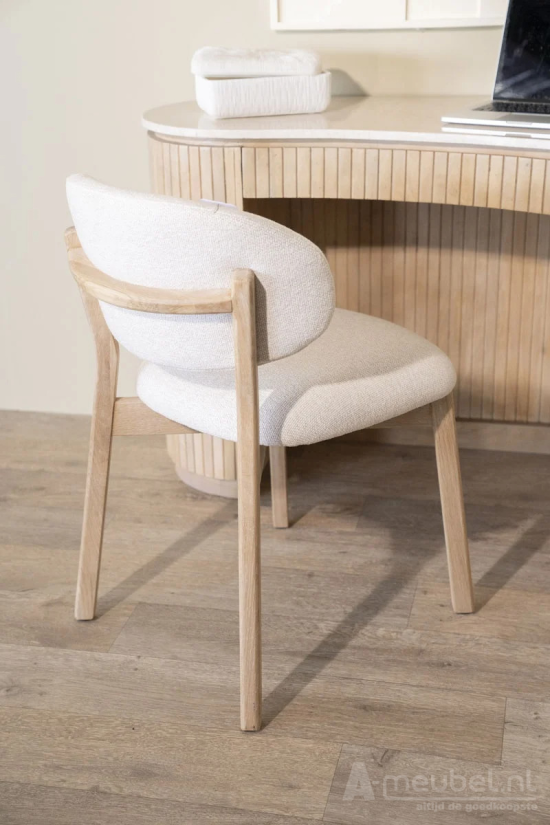 Eetkamerstoel Mikky Naturel hout - Beige Moon - 96174 51cm – foto 10 – A-meubel