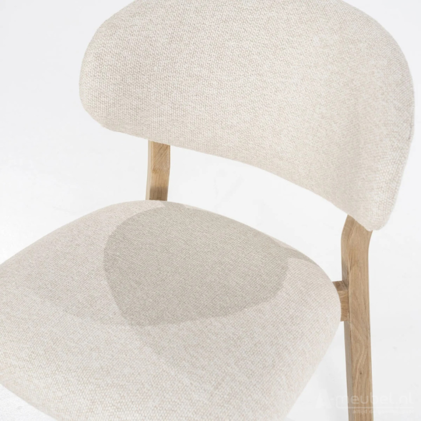 Eetkamerstoel Mikky Naturel hout - Beige Moon - 96174 51cm – foto 6 – A-meubel