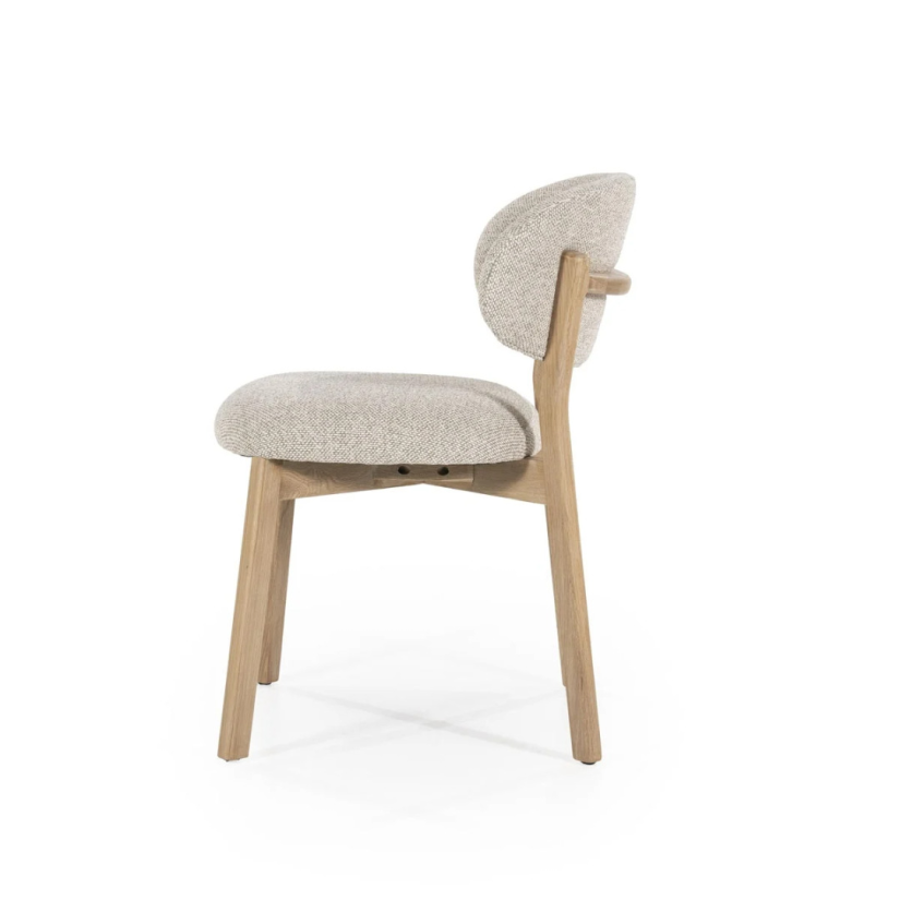 Eetkamerstoel Mikky Naturel hout - Taupe Moon - 96175 51cm – foto 3 – A-meubel