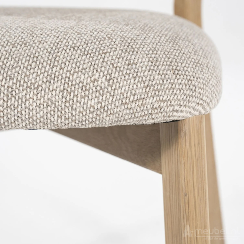 Eetkamerstoel Mikky Naturel hout - Taupe Moon - 96175 51cm – foto 8 – A-meubel