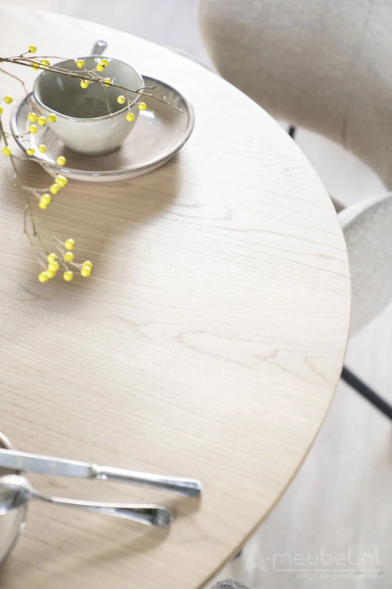 Eettafel Nola - Naturel - 130cm - 96158 – foto 4 – A-meubel