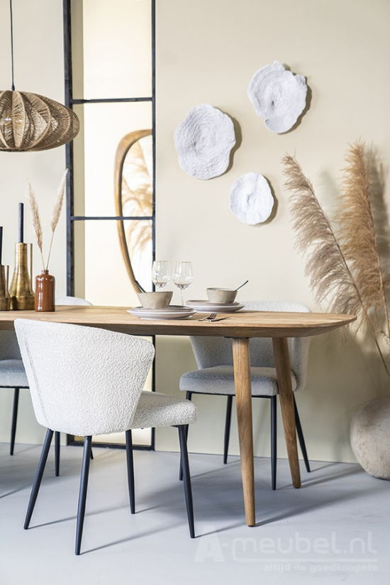 Eettafel Tabassum - 220cm - Naturel - 95598 – foto 7 – A-meubel