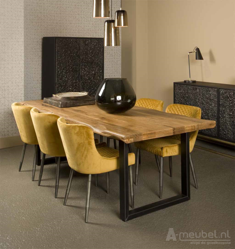 Nicosia Mango Eettafel-U 180cm – A-meubel