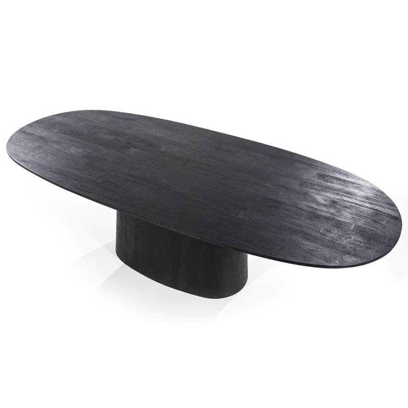 Eettafel Aron ovaal 250x110 - Zwart- 95671 250cm – foto 3 – A-meubel