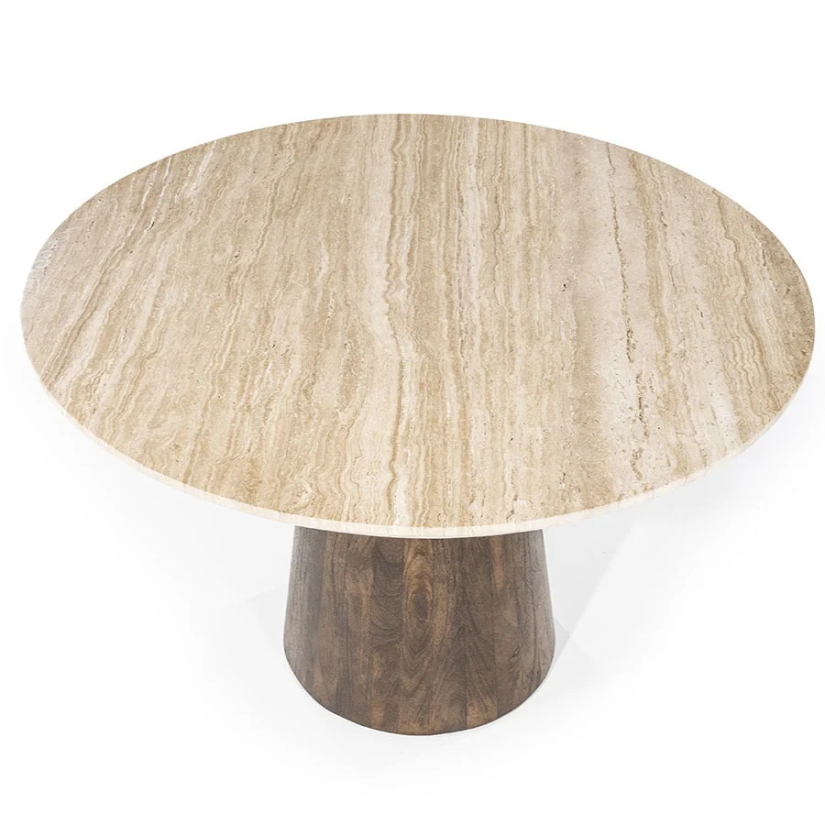 Eettafel Aikin - 130cm - Beige/Bruin - 95811 – foto 10 – A-meubel