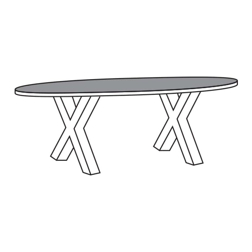 Pieterburen Eettafel TOV-XM 163cm – A-meubel